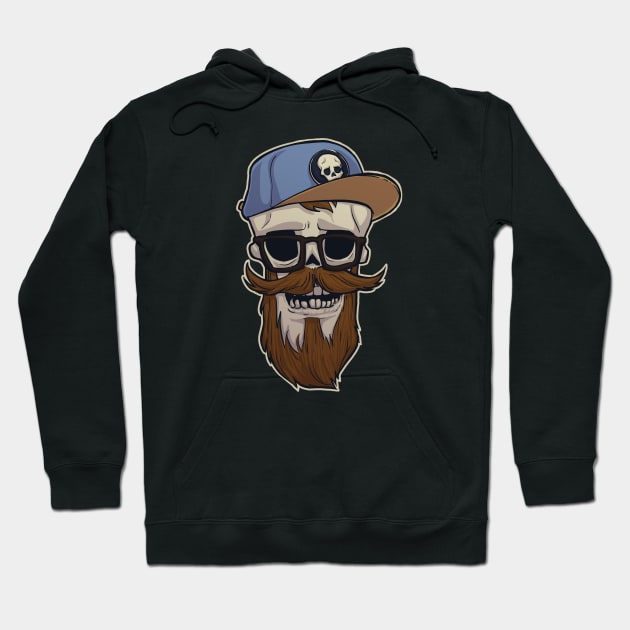 Hipster Skull Hoodie by MBGraphiX